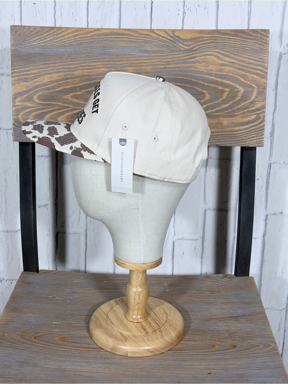 🤠 Anthropologie Even Cowgirls Get the Blues Cow Print Hat NWT